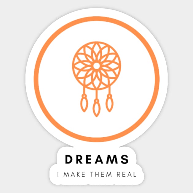 Dreamcatcher Orange Sticker by VeganRiseUp